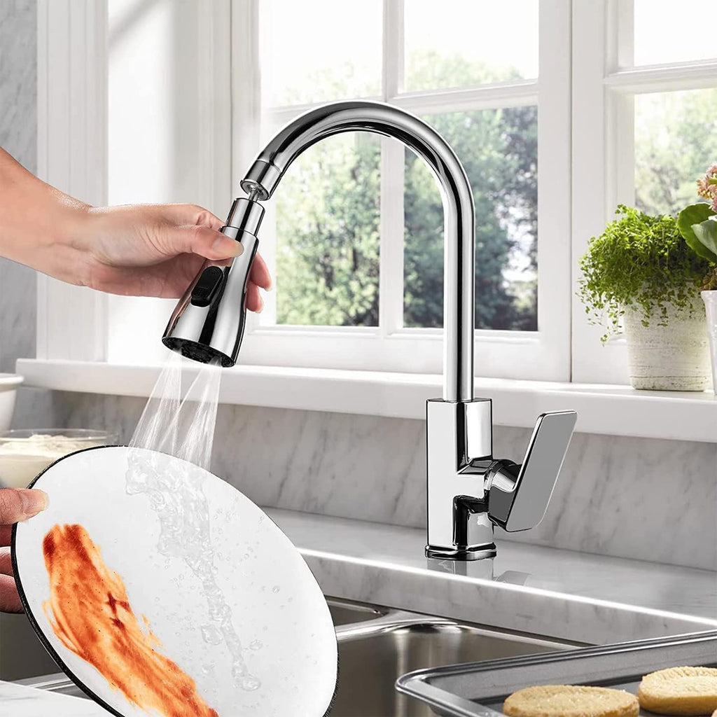 Flexible Tap Extender for Kitchen Sink – 360° Rotating Faucet Attachment, Splash-Proof, Water-Saving, Easy Installation, Universal Fit Nozzle for Washings, Made up of Brass