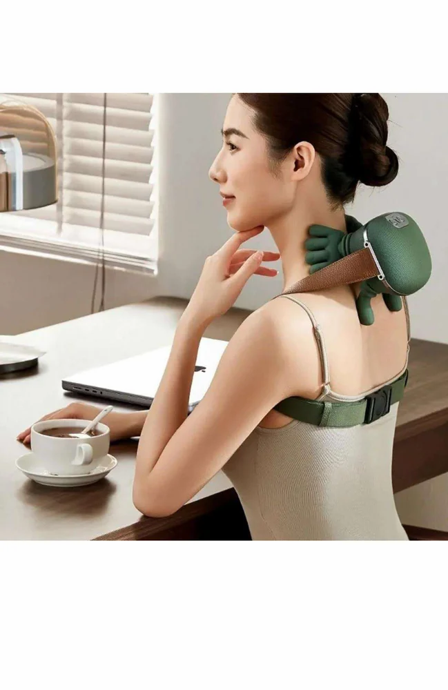 Shoulder And Neck Massager, Rechargeable, Manual Roller