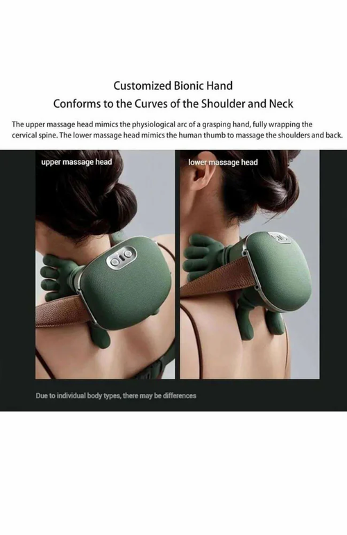 Shoulder And Neck Massager, Rechargeable, Manual Roller